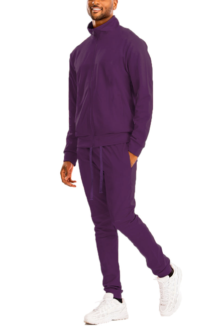 Essential Solid Track Set - Purple / 1 / 2XL - Unisex Fashion