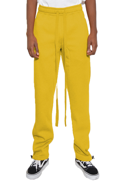 Cotton Fleece Toggle Sweats - Yellow / 1 / S - Unisex Fashion