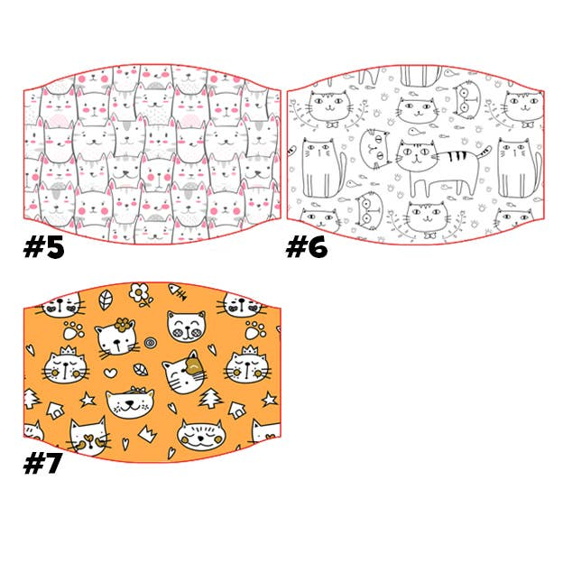 CATS Face Masks (Choice of Designs) - 1 - Apparel and Accessories