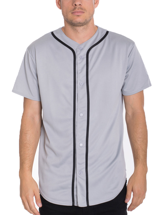 Classic Baseball Jersey - Grey Black / 1 / M - Unisex Fashion