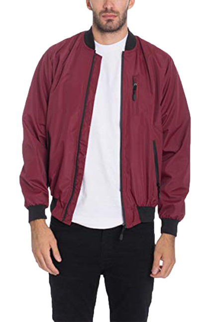 Dimple Bomber Jacket - BURGUNDY / 1 / S - Unisex Fashion