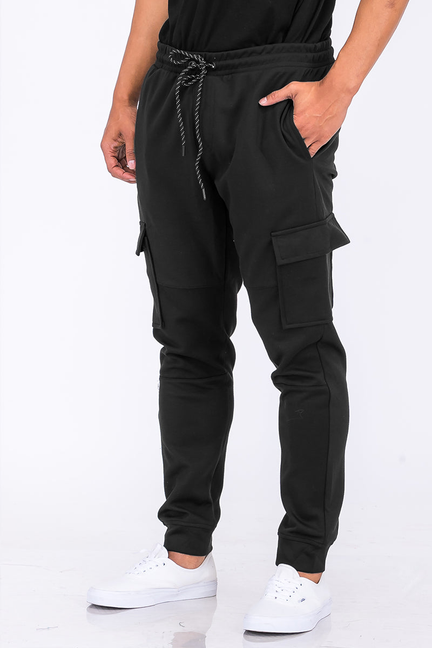 Cotton Blend Cargo Joggers - Black / 1 / L-34 - Unisex Fashion