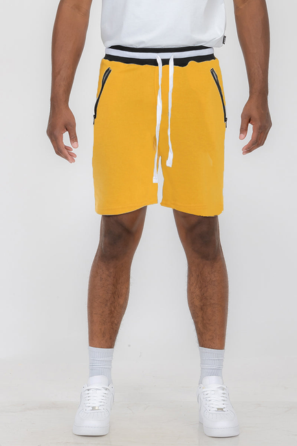 Brandon French Terry Shorts - Yellow / 1 / L - Unisex Fashion