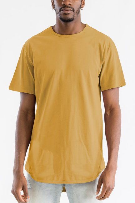 Classic Scallop Tee - Mustard / 1 / L - Unisex Fashion