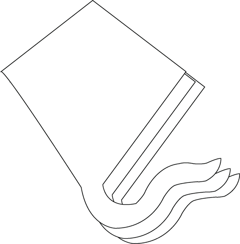 Large white foam cut-out with diamond shape and layered wavy edge