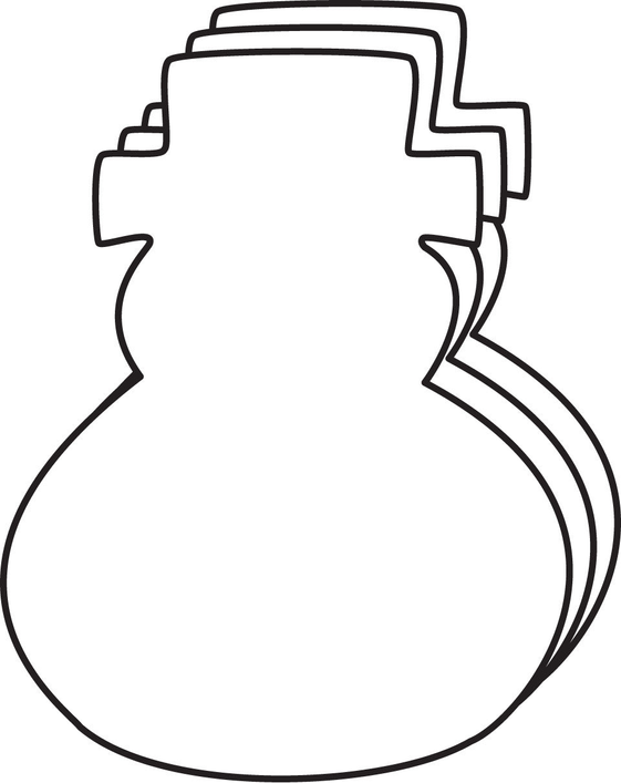 Large white foam snowman cut-out shape