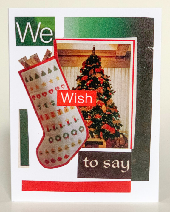 Christmas Greeting Card (Pack of 6) - We Wish to Say / 1 Pack of 6 - Apparel and Accessories