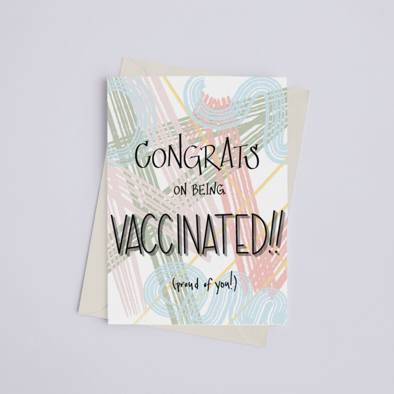 Congrats on being Vaccinated! - Greeting Card - Pack of 1 - Apparel and Accessories