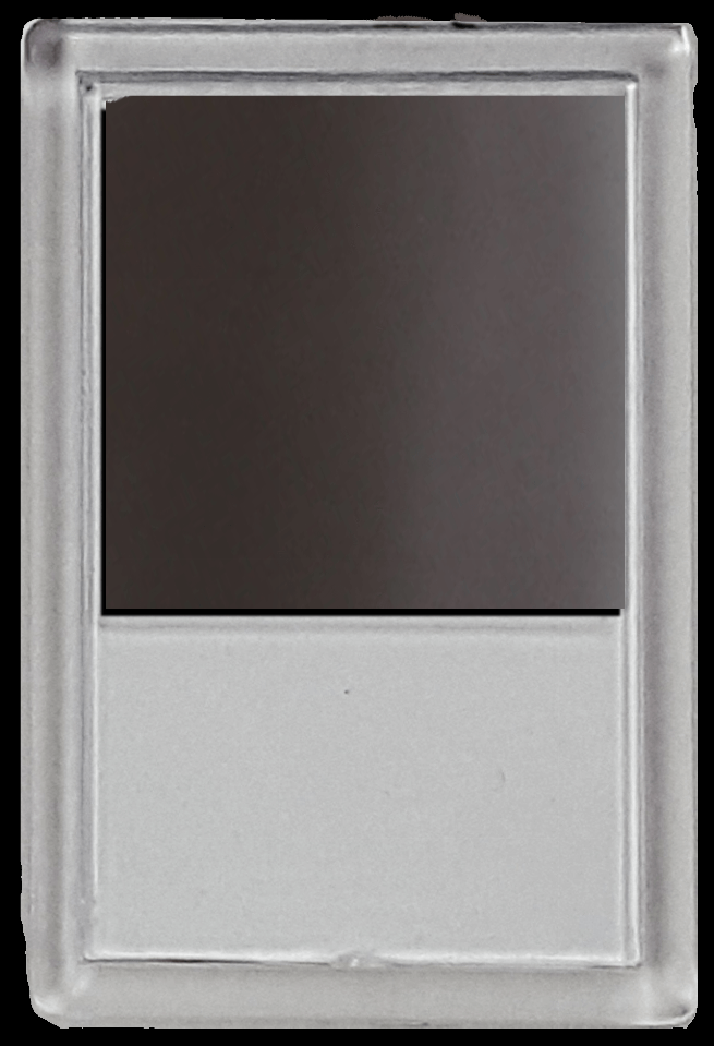 Silver square magnet with blank window for inserting artwork