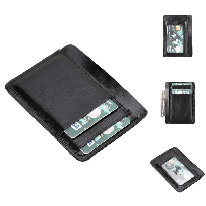 Cody Leather Card Holder and Wallet for Unisex - Black / 1 - Device Accessories