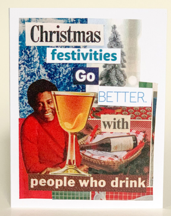 Christmas Greeting Card (Pack of 6) - Christmas Festivities Go Better / 1 Pack of 6 - Apparel and Accessories
