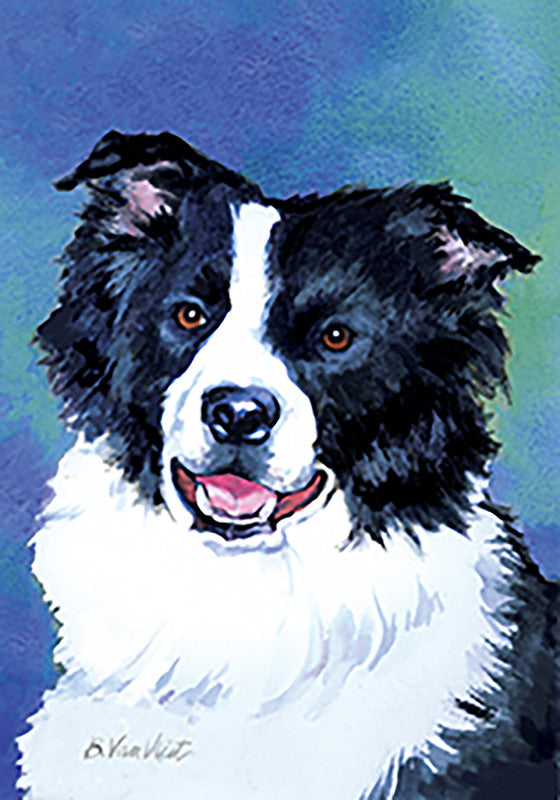 Border Collie - Best of Breed Outdoor Portrait Flag - 1 / House 28" x 40" - Outdoor's