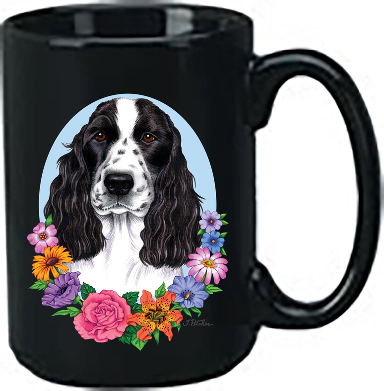 English Cocker Spaniel- Best of Breed Ceramic 15oz Coffee Black Mug - 1 - Drinkware