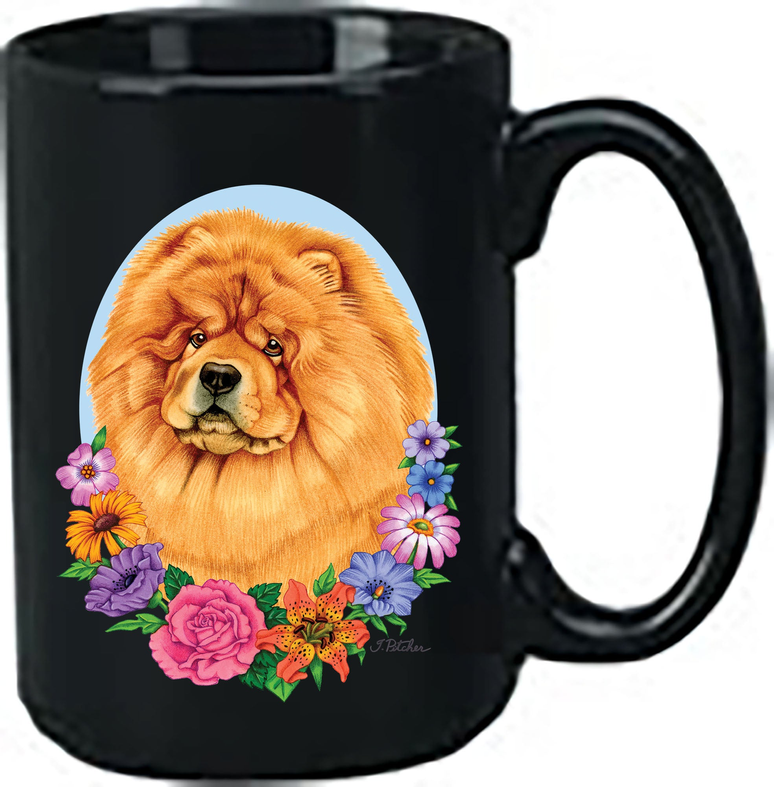 Chow - Best of Breed Ceramic 15oz Coffee Black Mug - 1 - Drinkware