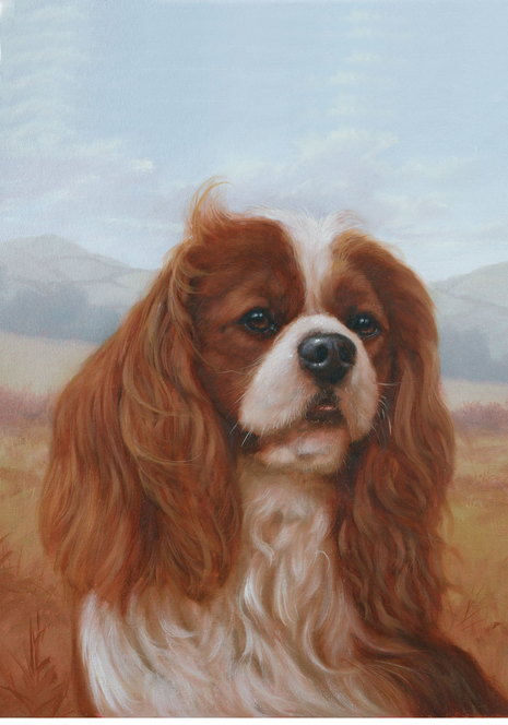 Labrador retriever house flag featuring a brown and white dog portrait