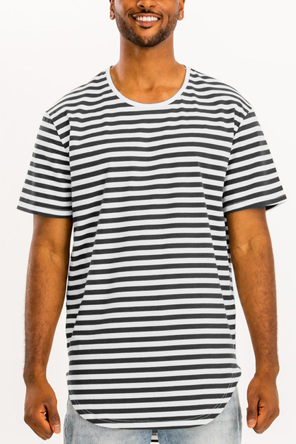 Edwin Striped Tee - BLACK WHITE / 1 / S - Unisex Fashion