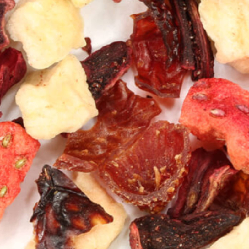 Wild strawberry tea leaves in pieces and dried bits, ready for steeping