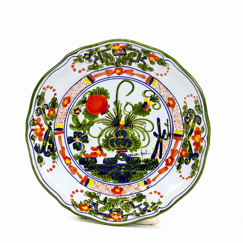 FAENZA-CARNATION: Scalloped salad plate - 1 / 7.5 DIAM. (Dimensions measured in Inches) - Kitchen