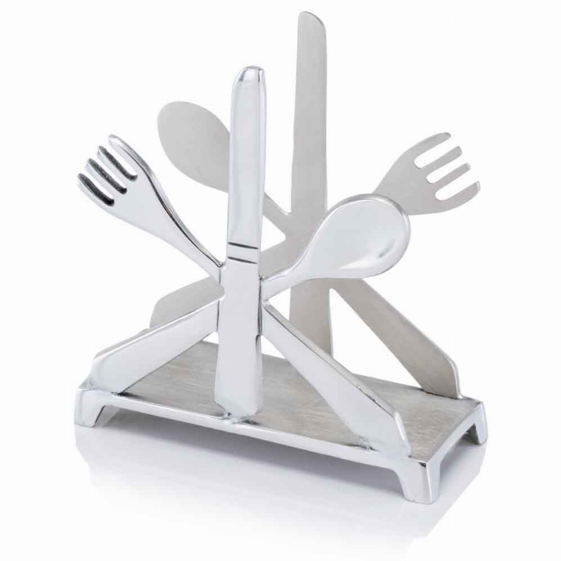 Cubiertos Cutlery Napkin Holder - Silver / 1 Pack of 1 - Home Decor