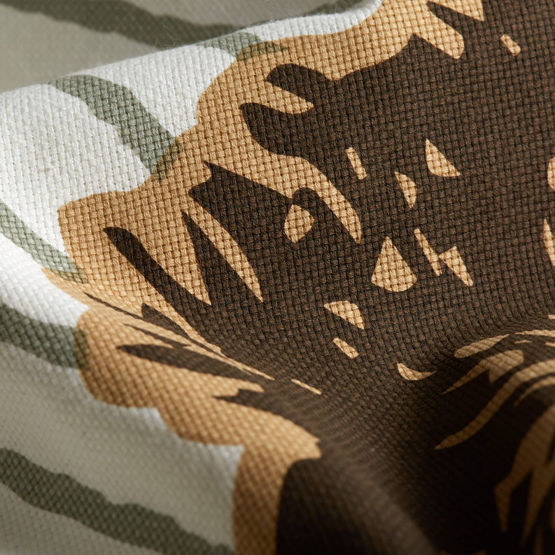 Deer Block Print Shower Curtain - 1 - Home Decor
