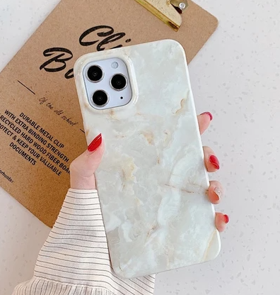 Calacatta gold marble iPhone 11 Pro Max case with raised camera cutouts