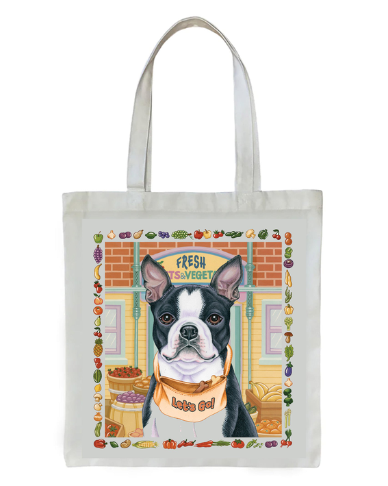 Boston Terrier - Tomoyo Pitcher   Dog Breed Tote Bags - 1 - Bags & Wallets