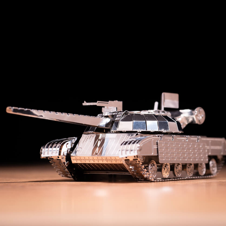 BULAT T-64 3D metal tank model with detailed tracks and cannon barrel