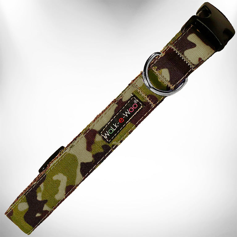 Camo Dog Collars - Brown Camo / 1 / XL 1.5" wide fits 18-28" neck - Pet Supplies