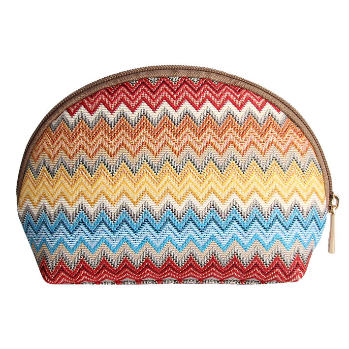 Aztec Zigzag Cosmetic Make Up Bag - 1 - Bags & Wallets