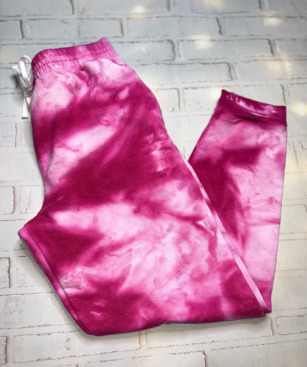 Dragon Fruit Ice Dyed Tie Dye Blank Joggers - 1 - Unisex Fashion