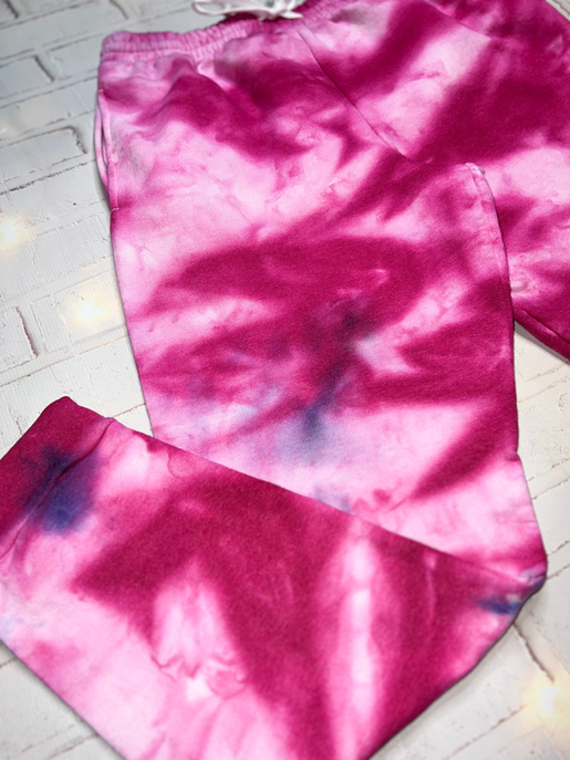 Dragon Fruit Ice Dyed Tie Dye Blank Joggers - 1 - Unisex Fashion
