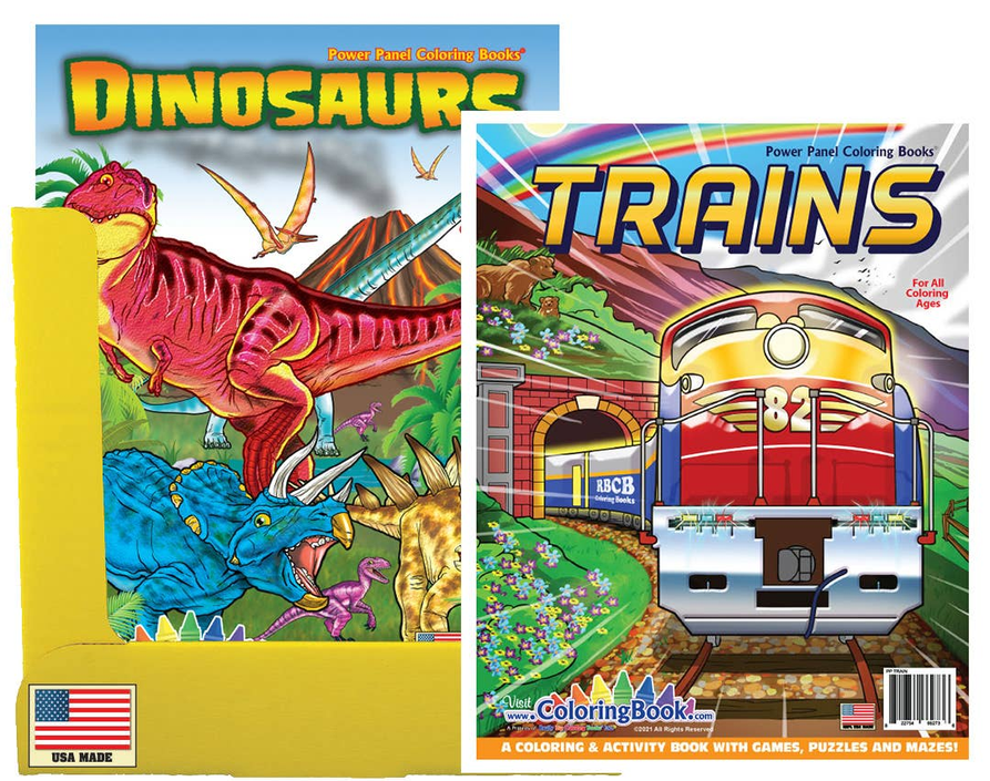 12 Dinosaurs 12 Trains Coloring Books - Apparel and Accessories | Apparel and Accessories, Babies & Toys, Kids