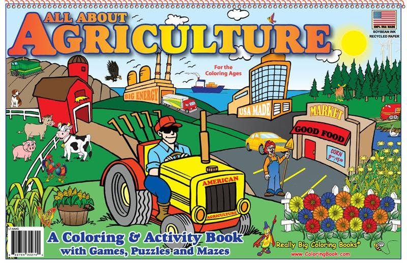 All About Agriculture LapTop Coloring Book - 1 / 17"x11" - Apparel and Accessories