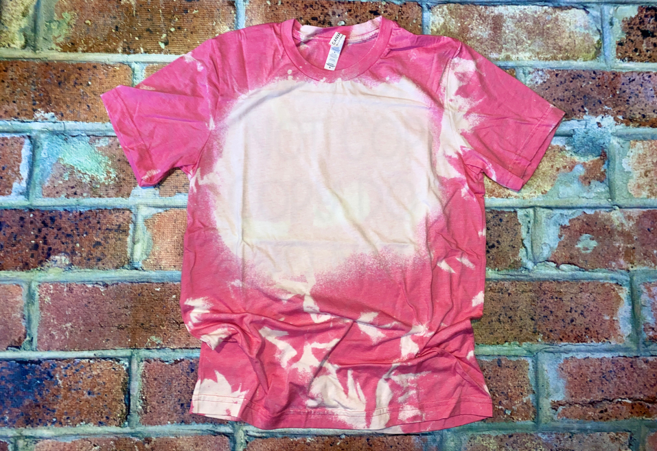 Bella Heather Charity Pink Bleach Blank Tee - 1 / Small - Unisex Fashion