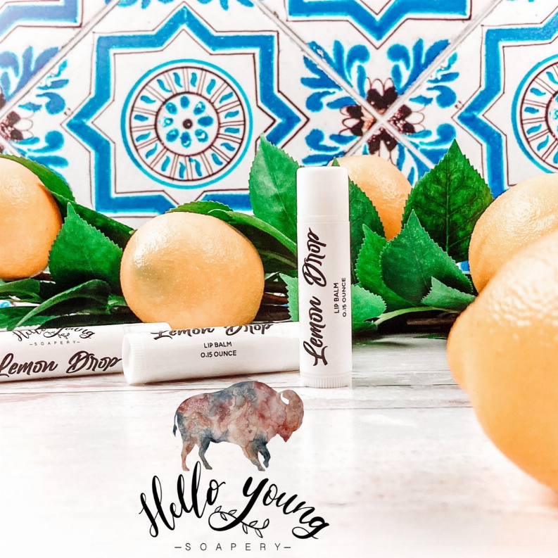 White Lemon Drop lip balm tube, 0.15 oz