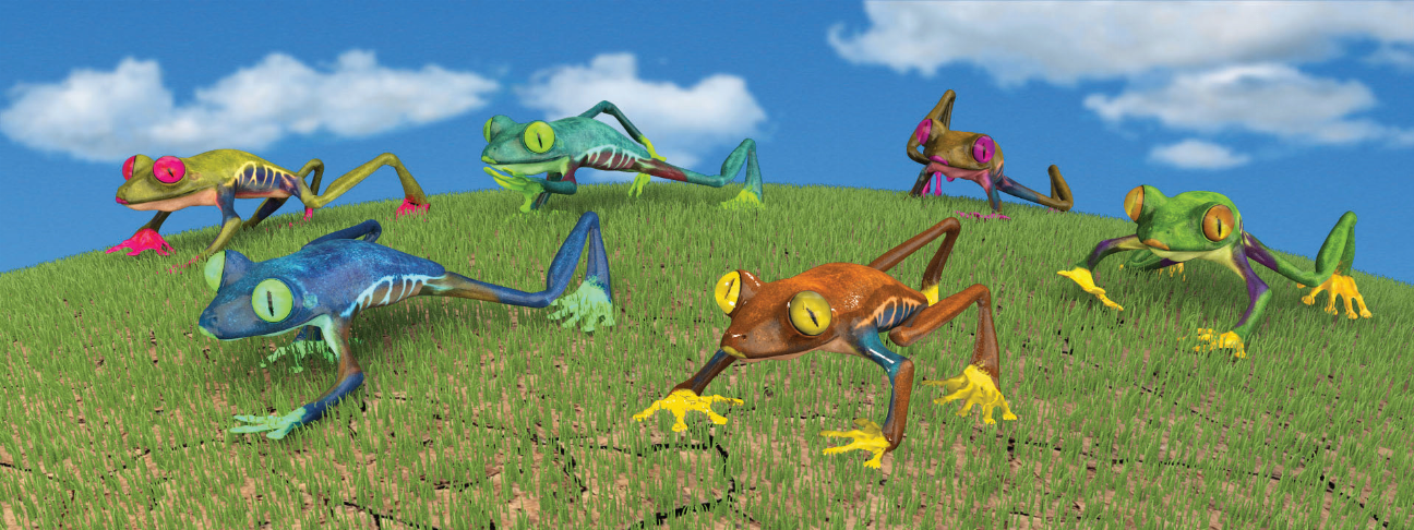 Frog-themed bookmark with built-in ruler, lime green and orange cartoon frog