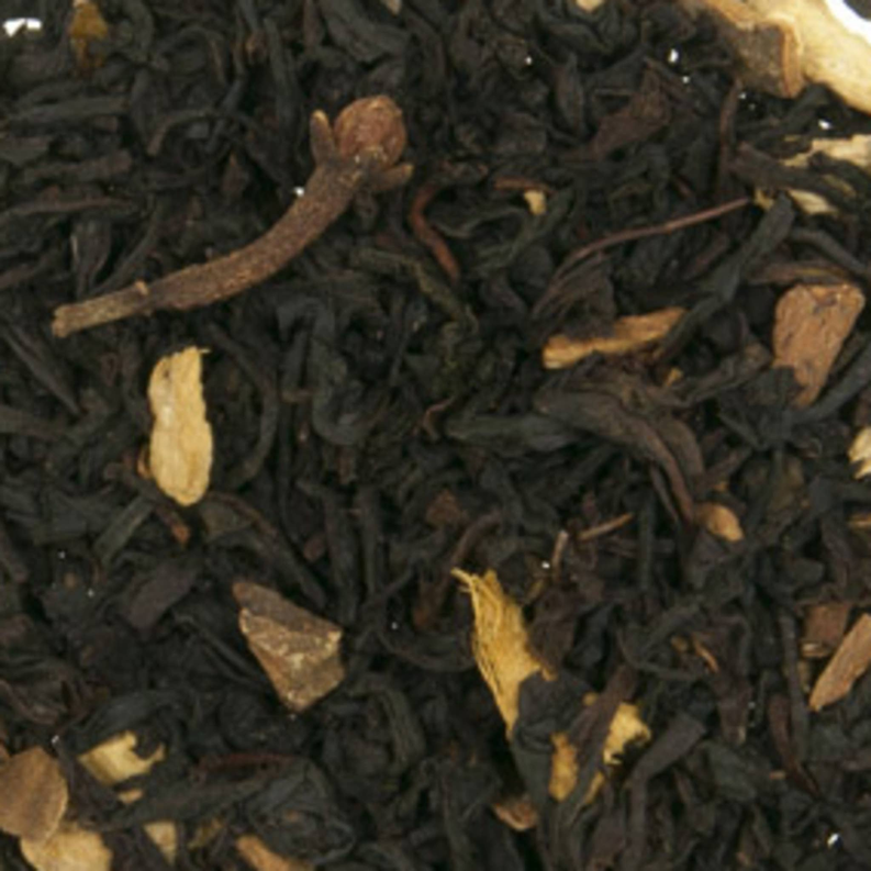 Loose leaf black tea blend with dried citrus pieces
