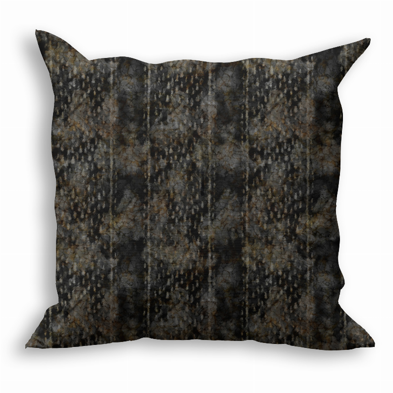 Square throw pillow, dark charcoal textured abstract fabric