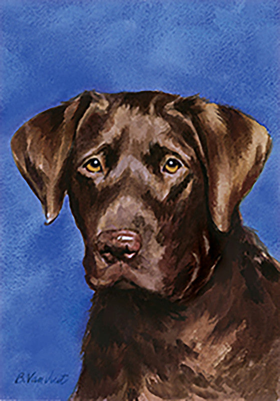 Chocolate Labrador - Best of Breed Outdoor Portrait Flag - Outdoor's