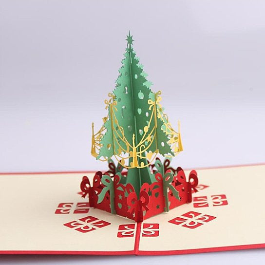 3D Christmas Tree Greeting Cards Memories Treasured Forever - Apparel and Accessories | 1 Pack of 1, Apparel and…