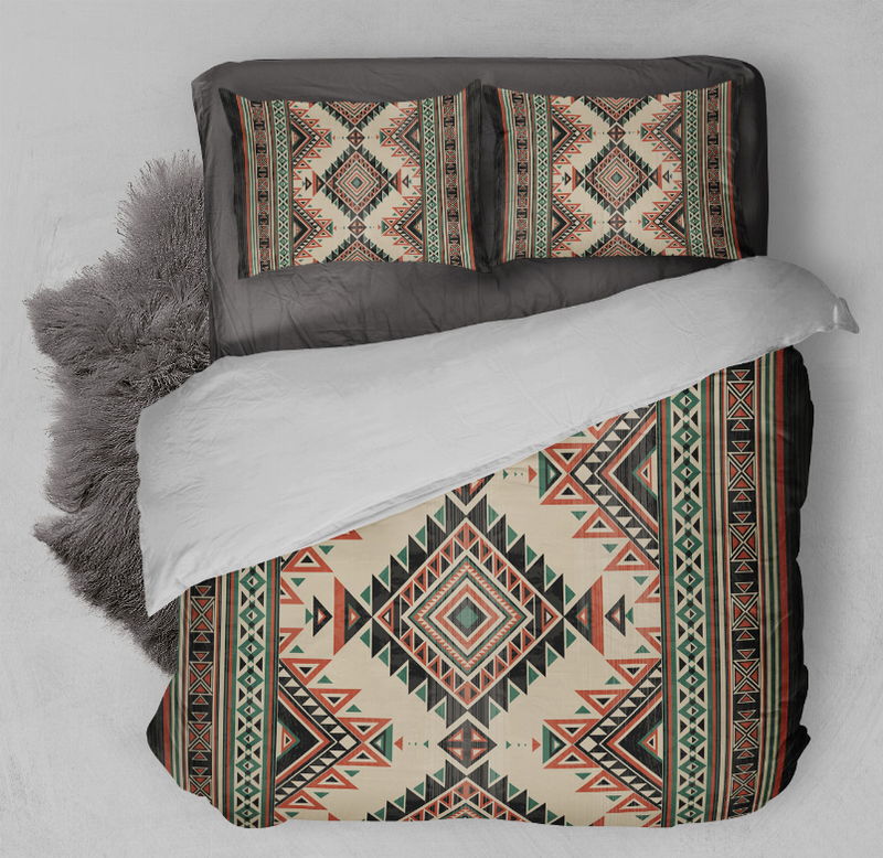 Comforter set with diamond geometric pattern; includes comforter and pillow