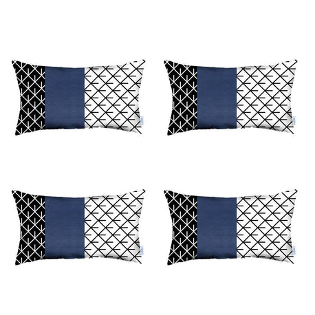 Bohemian Vegan Faux Leather Throw Pillow Set - Pillows