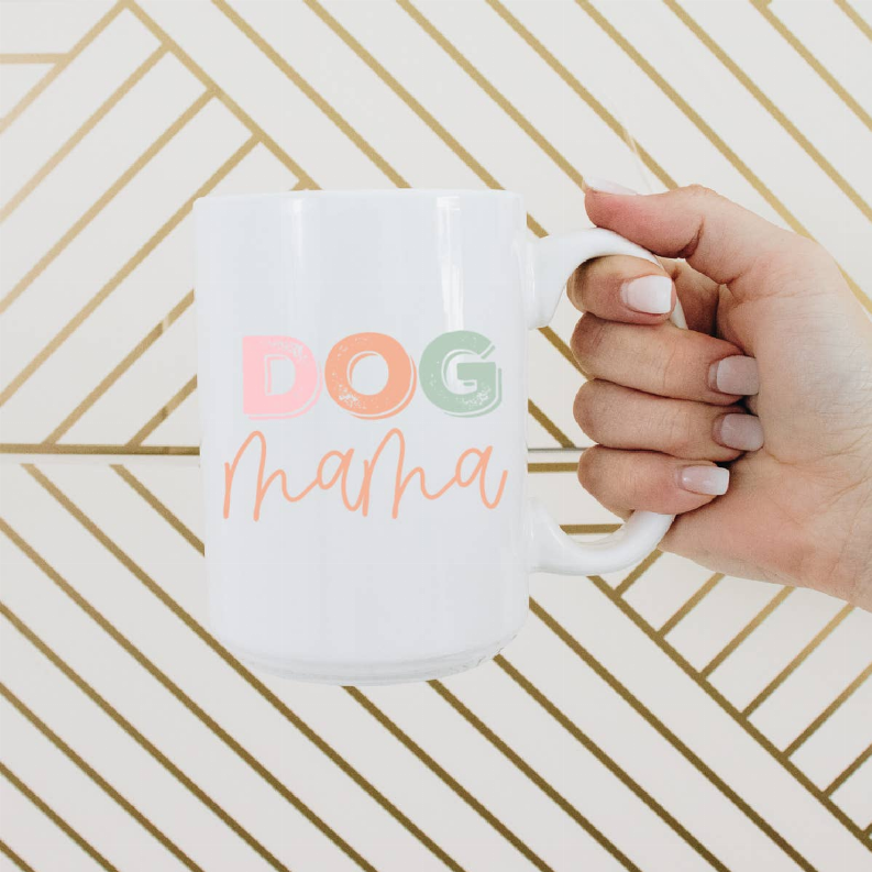 Dog mama ceramic coffee mug - coffee mug / 1 / 15oz - Drinkware