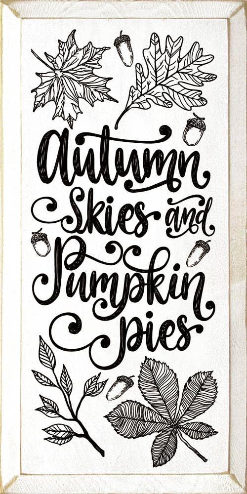 Autumn Skies and Pumpkin Pies - Cott/Blk / 1 - Home Decor