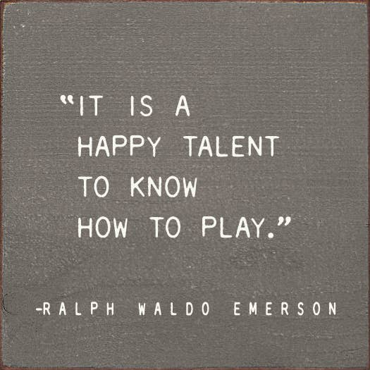 Typographic quote wall art: “It is a happy talent” in white on dark