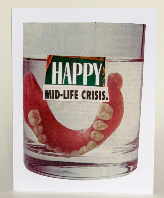 Birthday Greeting Card (Pack of 6) - Happy Mid-Life Crisis / 1 Pack of 6 - Apparel and Accessories