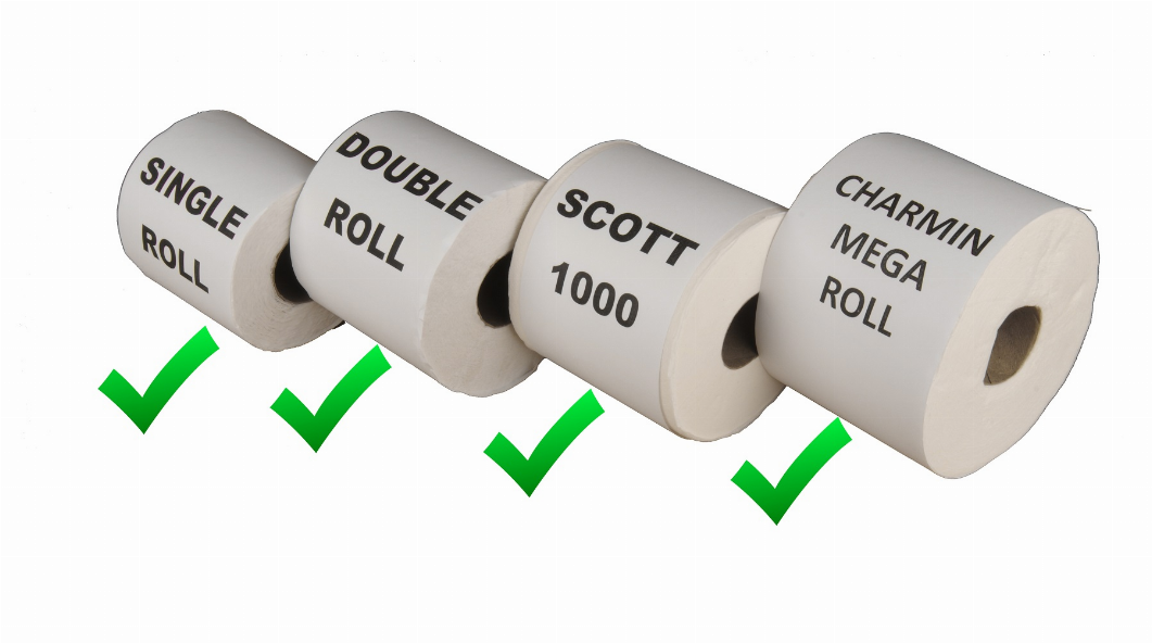Toilet paper roll size guide: single roll, double roll, Scott 1000, Charmin mega roll