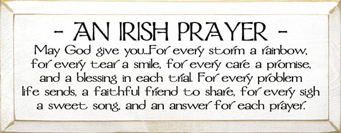 An Irish Prayer Wood Sign - Home Decor