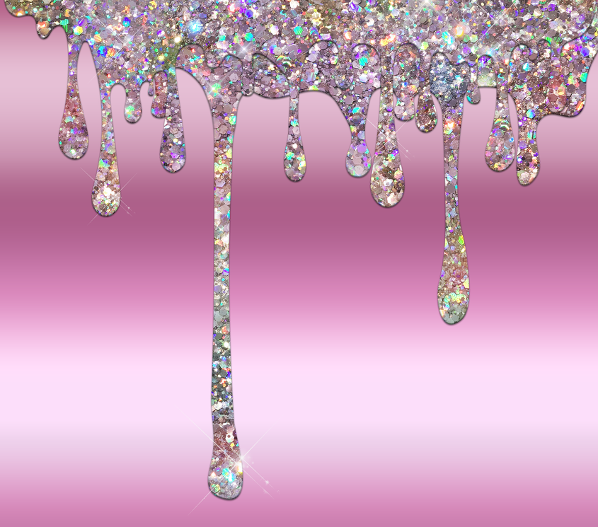 Iridescent glitter drip stainless steel tumbler
