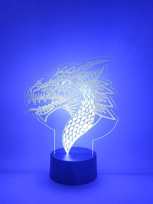 Fantasy Dragon LED Light Lamp | Mythical Creature Gift - 3 - Lamps & Lights